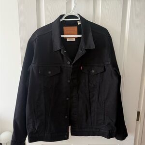 Levi's black denim jacket size L men’s
